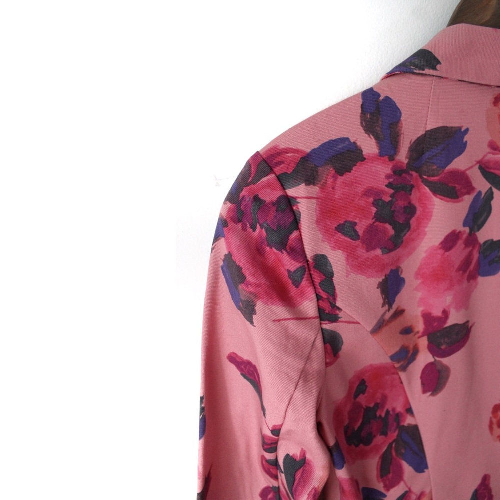 CAbi Pink Rose Garden Floral Buttoned Jacket Blazer Preowned XS - Picture 12 of 15